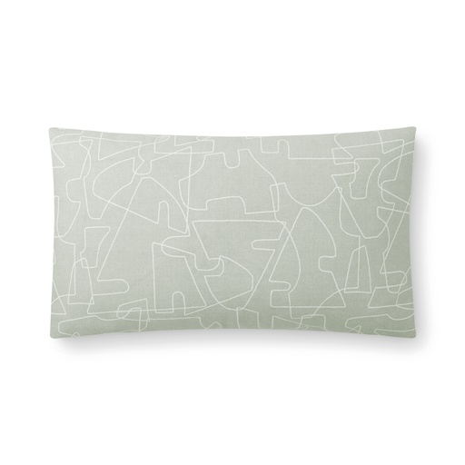 verge pillow (12 x 20" Lumbar, moonstone blue, Faux Down) [1056-01-12x20-F] 