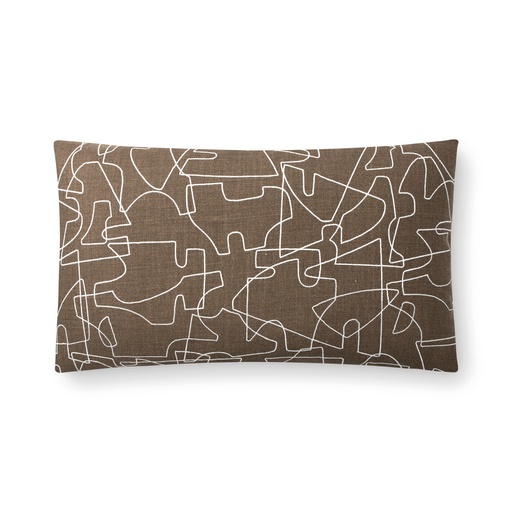 verge pillow (12 x 20" Lumbar, carbon, Faux Down) [1056-06-12x20-F] 