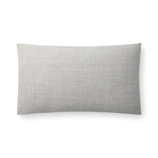 colette pillow (12 x 20" Lumbar, Faux Down, silver grey) [2032-06-12x20-N] 