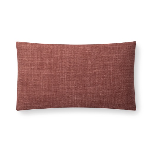 colette pillow (12 x 20" Lumbar, Faux Down, brick) [2032-20-12x20-F] 