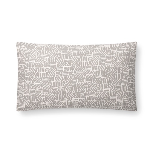 cypher pillow (12 x 20" Lumbar, gray, Faux Down) [1052-01-12x20-F] 