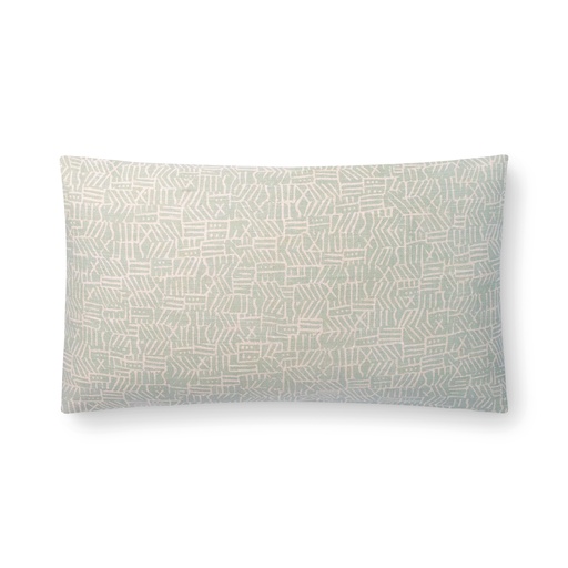 cypher pillow (12 x 20" Lumbar, moonstone blue, Faux Down) [1052-04-12x20-F] 
