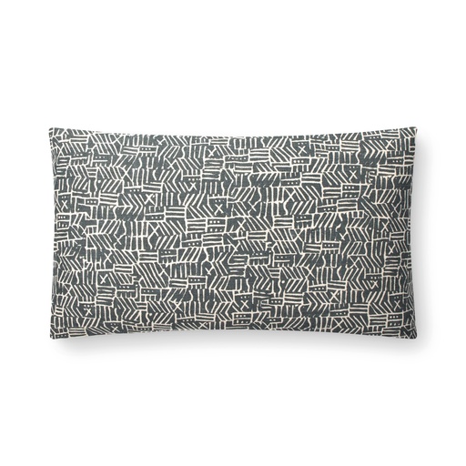 cypher pillow (12 x 20" Lumbar, midnight blue, Faux Down) [1052-05-12x20-F] 