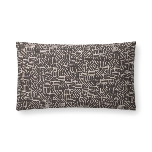 cypher pillow (12 x 20" Lumbar, carbon, Faux Down) [1052-07-12x20-F] 