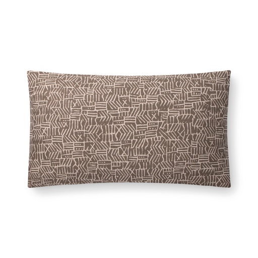 cypher pillow (12 x 20" Lumbar, bark, Faux Down) [1052-08-12x20-F] 