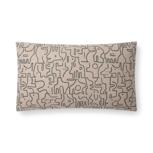 rune pillow (12 x 20" Lumbar, evergreen, Faux Down) [1053-07-12x20-F] 