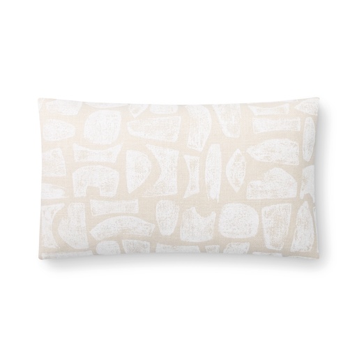 totem pillow (12 x 20" Lumbar, snow, Faux Down) [1054-01-12x20-F] 