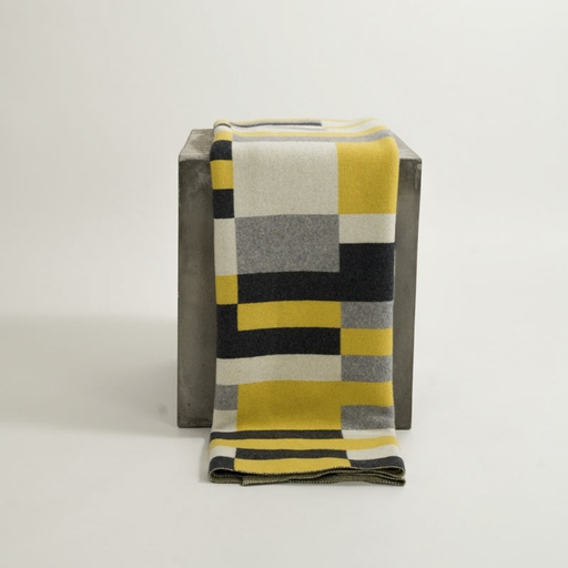 bauhaus throw (chartreuse, organic gray, charcoal, and white, No Insert) [BJT-HB58-3] 