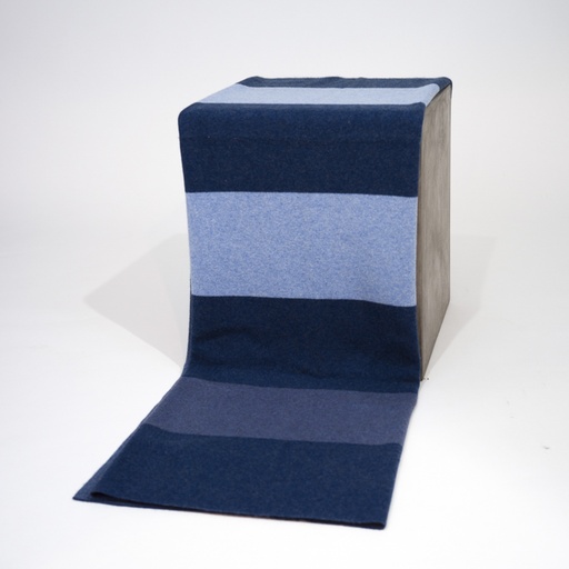 color field throw (denim and pale blue on dark denim) [GJT-HB97] 