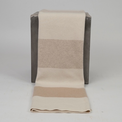 color field throw (sandstone and linen on white) [GJT-HB97-02] 