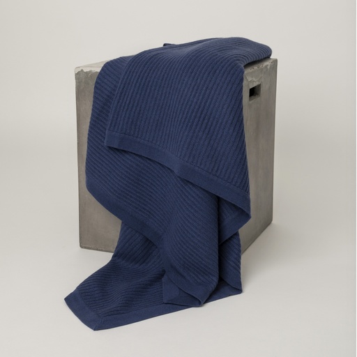 fisherman cashmere throw (cobalt blue) [GKT-E303189-322] 