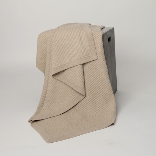 fisherman cashmere throw (beige) [GKT-E303189-105] 
